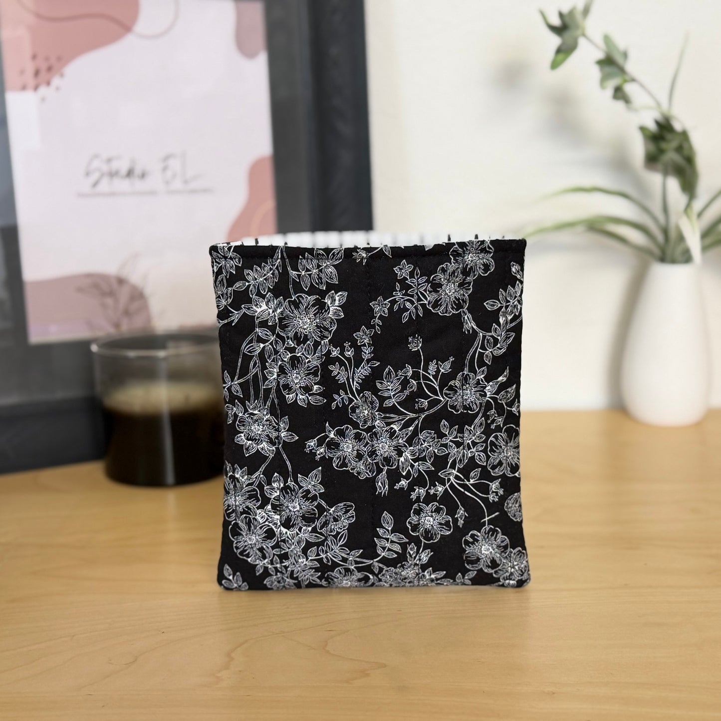 Floral Noir E-Reader/Book Sleeve - Small