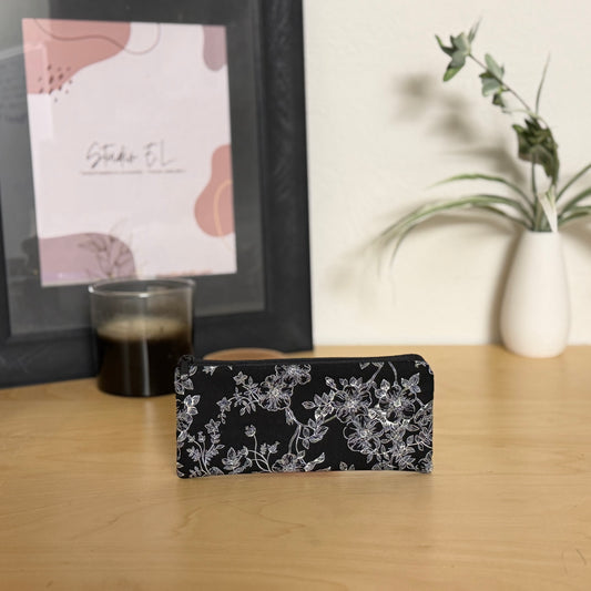 Floral Noir Pencil/Glasses Case