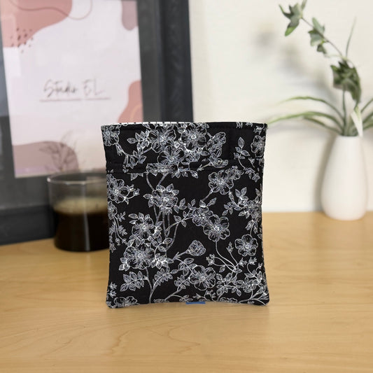 Floral Noir E-Reader/Book Sleeve - Small
